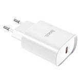 Hišni / zidni polnilec Hoco N14 hitri polnilec 1xUSB Type-C PD 20W - beli