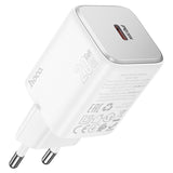 Hišni / zidni polnilec Hoco N40 - hitri polnilec 1xUSB Type-C PD 20W - beli