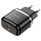 Hišni / zidni polnilec Hoco N24 - hitri polnilec 1xUSB Type-C PD 20W - črni
