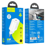 Hišni / zidni polnilec Hoco N22 Jetta - hitri polnilec 1xUSB Type-C PD 25W - beli