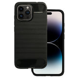 Gumijasti / gel etui Carbon za Apple iPhone 14 Pro Max (6.7") - črni