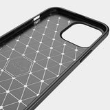 Gumijasti / gel etui Carbon za Apple iPhone 14 Pro Max (6.7") - črni