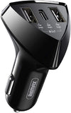 Avto polnilec Remax Alien Pro RCC214 - hitri polnilec - 2xUSB + 1xUSB Type-C 3400mA črni - za tablične računalnike in mobilne telefone - mobiline.si