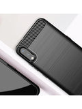 Gumijasti / gel etui Carbon za LG K22 - črni