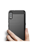 Gumijasti / gel etui Carbon za LG K22 - črni