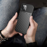 Gumijasti / gel etui Thunder za Apple iPhone 13 PRO (6.1") - ČRNI