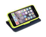 Preklopni etui Fancy modri&zeleni za Apple iPhone 6 6S (4.7") - mobiline.si