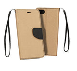 Preklopni ovitek / etui / zaščita Fancy za Huawei P30 Lite - zlati & črni - mobiline.si