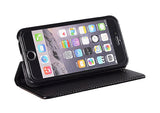 Preklopni ovitek / etui / zaščita "Smart Book Magnet" za Apple Iphone 12 / 12 Pro (6.1") - črni - mobiline.si