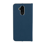 Preklopni ovitek / etui / zaščita Vennus Book Carbon za Apple iPhone 12 Pro Max (6.7") - modri