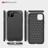 Gumijasti / gel etui Carbon za Apple iPhone 11 Pro (5.8") - črni - mobiline.si