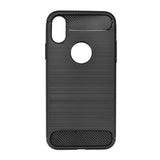 Gel etui Carbon črni neprosojni za Apple iPhone X XS (5.8") - mobiline.si