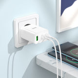 Stenski polnilnik “N33 Start” tri-port PD35W + QC3.0 EU