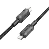 Podatkovni / polnilni kabel - Type-C <--> Type-C - Hoco X94 Leader - 1m - črni