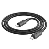 Podatkovni / polnilni kabel - Type-C <--> Type-C - Hoco X94 Leader - 1m - črni