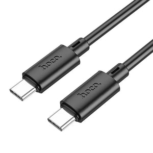 Podatkovni / polnilni kabel - USB Hoco X88, (2xUSB type-C, 100 cm, 60 W, črni)