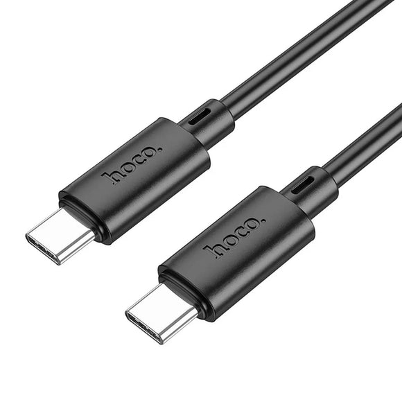 Podatkovni / polnilni kabel - USB Hoco X88, (2xUSB type-C, 100 cm, 60 W, črni)