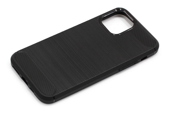 Gel etui Carbon črni neprosojni za Apple iPhone 11 Pro Max (6.5