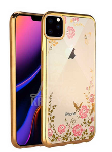 Gel etui Flower zlati za Apple iPhone 11 Pro (5.8") - mobiline.si