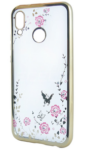 Gel etui Flower zlati za Huawei P20 Lite - mobiline.si
