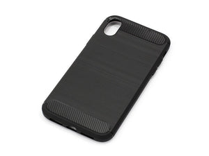 Gel etui Carbon črni neprosojni za Apple iPhone XR (6.1") - mobiline.si