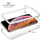 360° zaščitni ovitek (PC+TPU) za Apple iPhone XR (6.1") - prozorni - mobiline.si