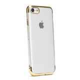 Gumijasti / gel etui New Electro za Apple iPhone 7 / iPhone 8 (4.7") - zlati - mobiline.si