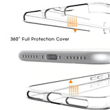 360° zaščitni ovitek (PC+TPU) za Apple iPhone 12 mini (5.4") - prozorni