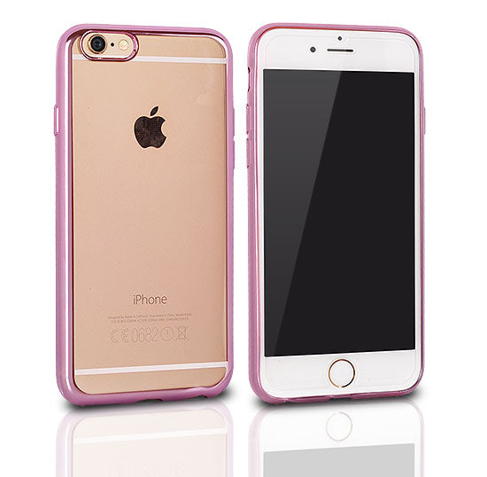 Gel etui Clear Case roza za Apple iPhone X XS (5.8