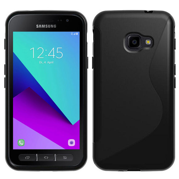 Gumijasti / gel etui S-Line za Samsung Galaxy Xcover 4S / Xcover 4 - črni - mobiline.si