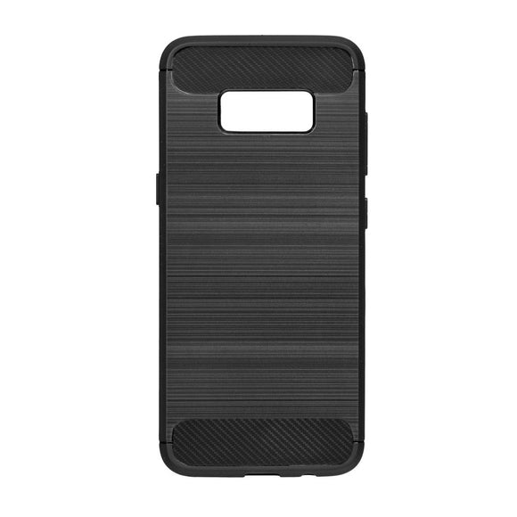 Gumijasti / gel etui Carbon za Samsung Galaxy S8 - črni - mobiline.si