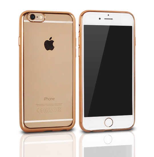 Gel etui Clear Case zlati za Apple iPhone 7 8 (4.7