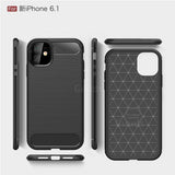 Gumijasti / gel etui Carbon za Apple iPhone 12 Pro Max (6.7") - črni - mobiline.si