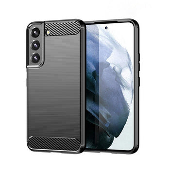 Gumijasti / gel etui Carbon za Samsung Galaxy S22+ - črni