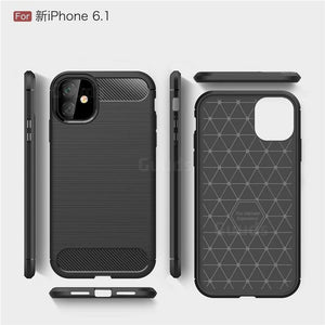 Gel etui Carbon črni neprosojni za Apple iPhone 11 (6.1") - mobiline.si