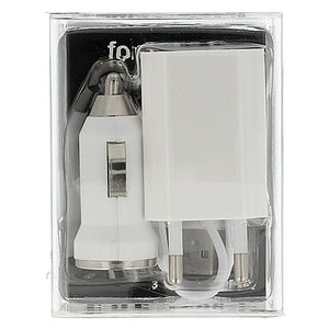Polnilec USB 3v1 beli (avto+zidni+kabel) za USB Type-C - mobiline.si