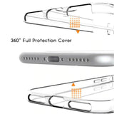 360° zaščitni ovitek (PC+TPU) za Apple iPhone 13 Pro (6.1") - prozorni