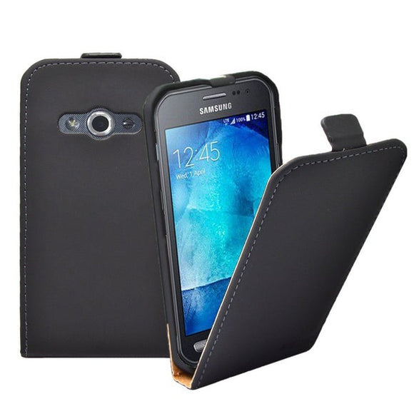 Preklopni etui / ovitek / zaščita Flexi za Samsung Galaxy Xcover 3 - črni - mobiline.si