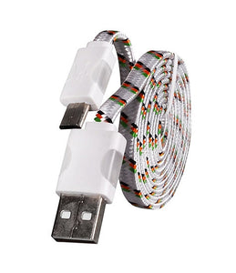 Podatkovni kabel LED beli za Micro USB - mobiline.si