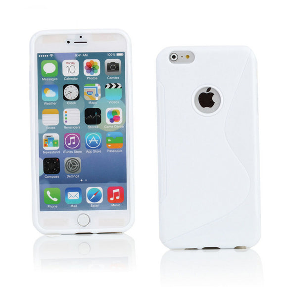 Gel etui S-vzorec beli neprosojni za Apple iPhone 6 6S Plus (5.5