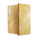 Preklopni ovitek / etui / zaščita Shining za Samsung Galaxy A52 / A52s - zlati