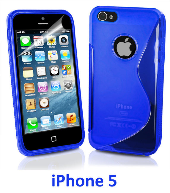 Gel etui S-vzorec modri neprosojni za Apple iPhone 5 5S SE - mobiline.si