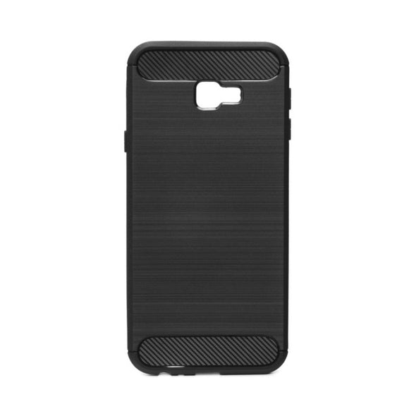 Gumijasti / gel etui Carbon za Samsung Galaxy J4+ (2018) - črni - mobiline.si