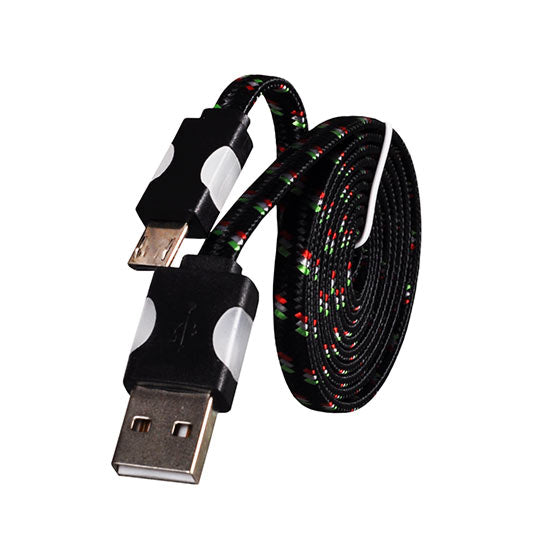Podatkovni kabel LED črni za Micro USB - mobiline.si