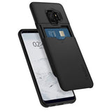 Zaščitni ovitek SPIGEN "Slim ARMOR CS - črni" za Samsung Galaxy S20 - z žepom za kartice - mobiline.si